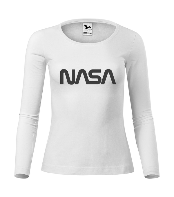 NASA - Hosszú ujjú női póló fehér
