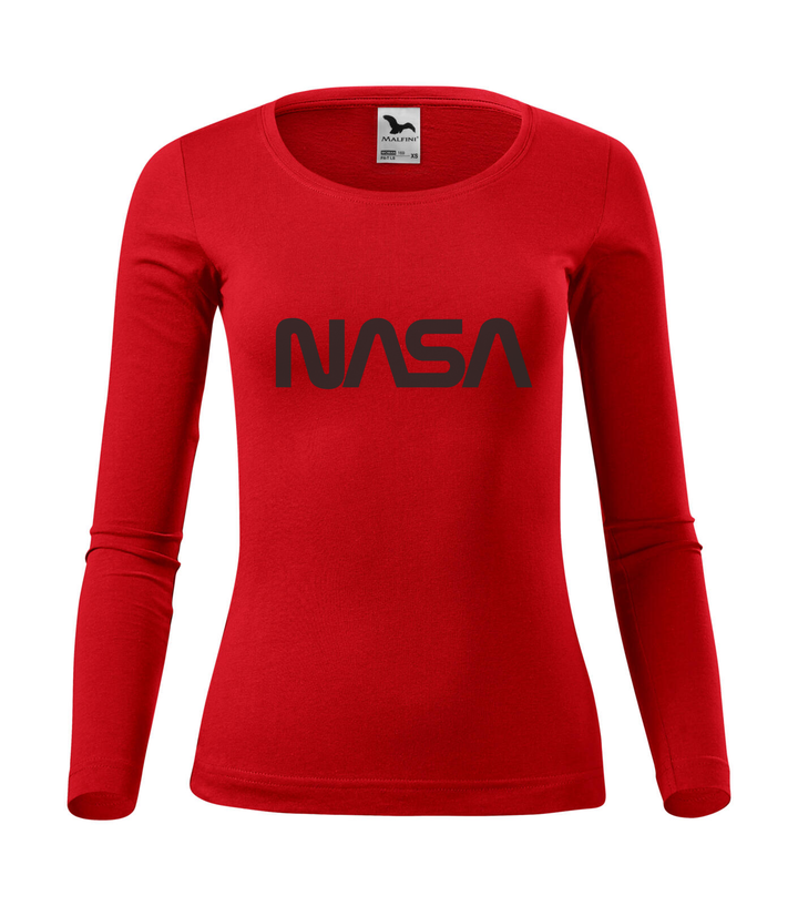 NASA - Hosszú ujjú női póló piros