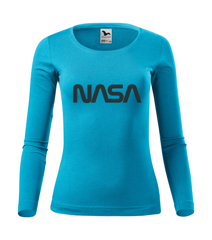 NASA - Hosszú ujjú női póló türkiz