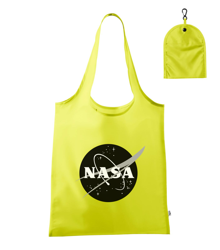 NASA logo 1 - Bevásárló táska neon sárga