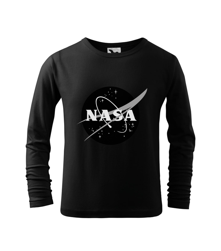 NASA logo 1 - Hosszú ujjú gyerek póló fekete