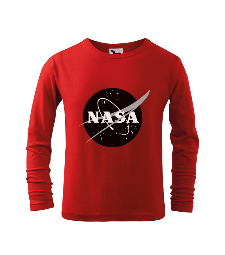 NASA logo 1 - Hosszú ujjú gyerek póló piros