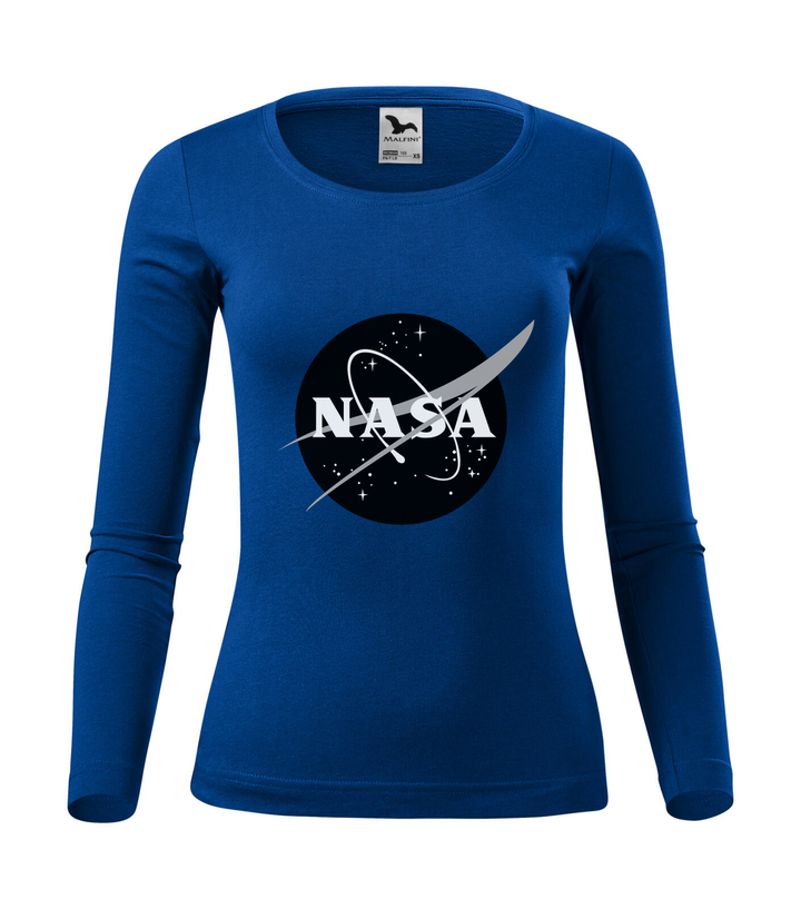 NASA logo 1 - Hosszú ujjú női póló királykék