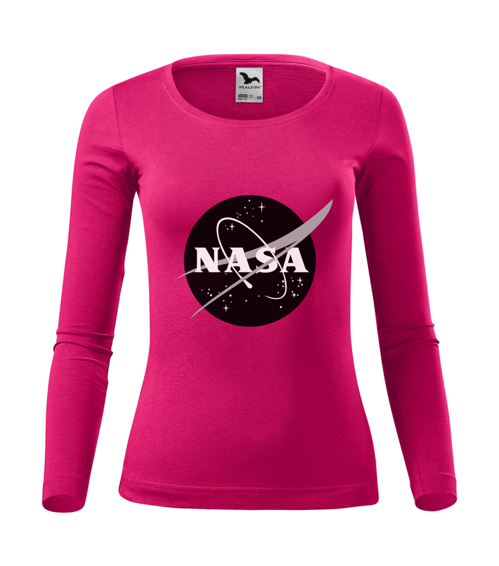 NASA logo 1 - Hosszú ujjú női póló málna