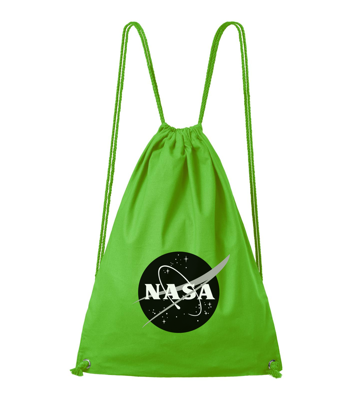 NASA logo 1 - Pamut hátizsák almazöld