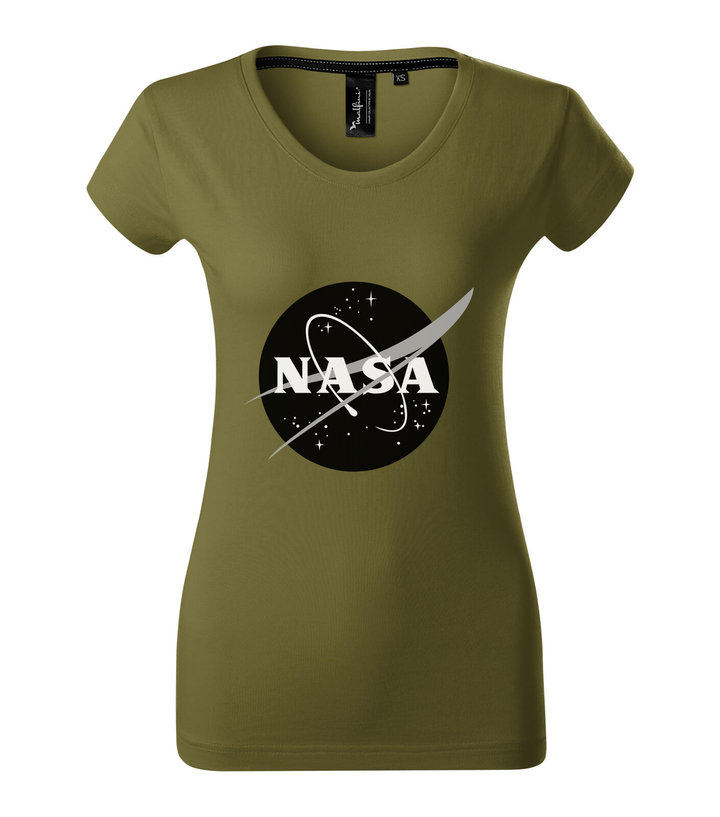 NASA logo 1 - Prémium női póló avokádózold