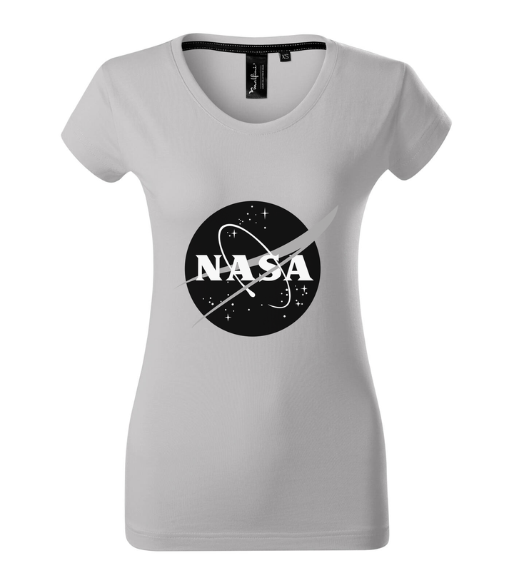 NASA logo 1 - Prémium női póló ezüstszürke