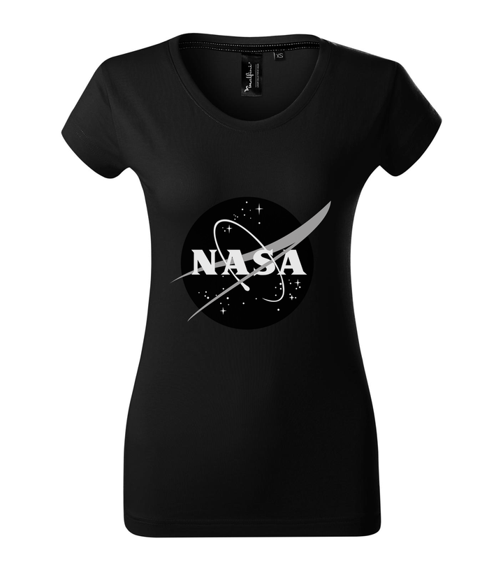 NASA logo 1 - Prémium női póló fekete