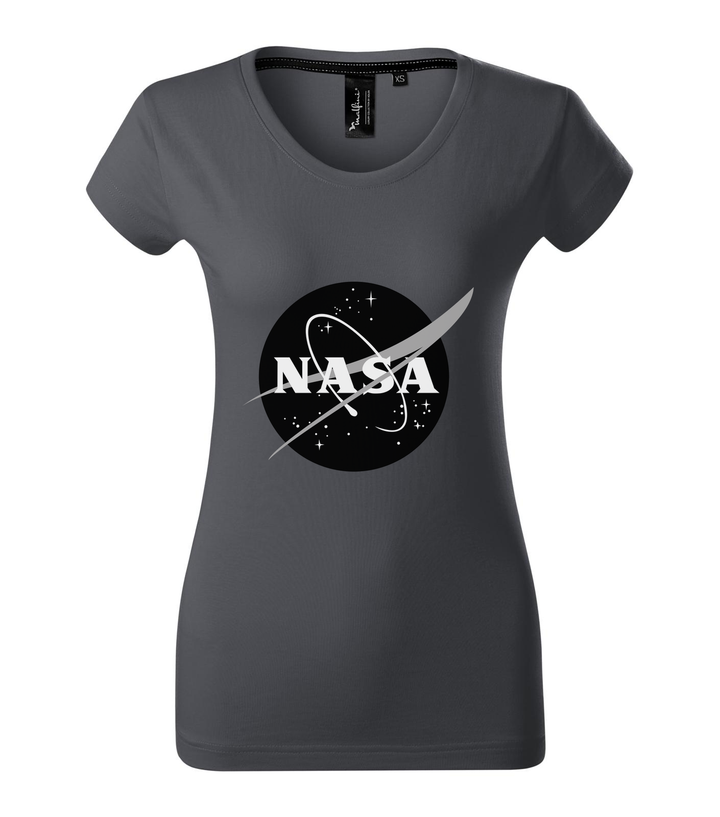 NASA logo 1 - Prémium női póló világos anthracite