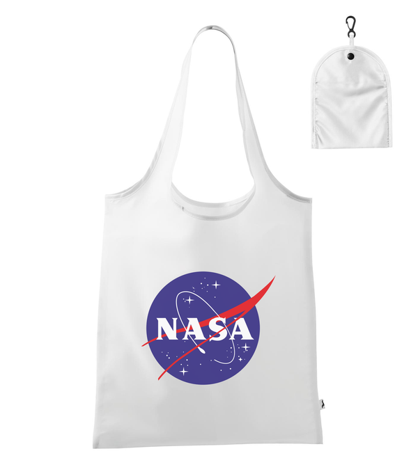 NASA logo 2 - Bevásárló táska fehér