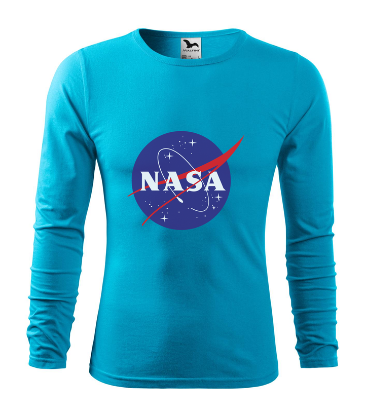 NASA logo 2 - Hosszú ujjú férfi póló türkiz