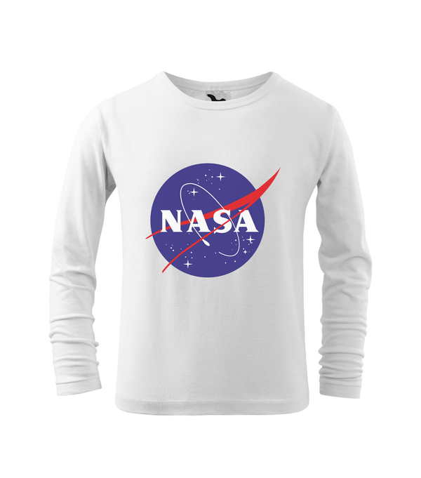 NASA logo 2 - Hosszú ujjú gyerek póló fehér