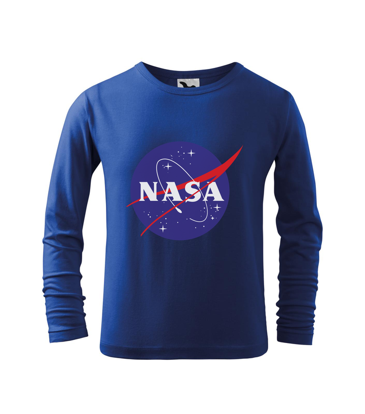 NASA logo 2 - Hosszú ujjú gyerek póló királykék