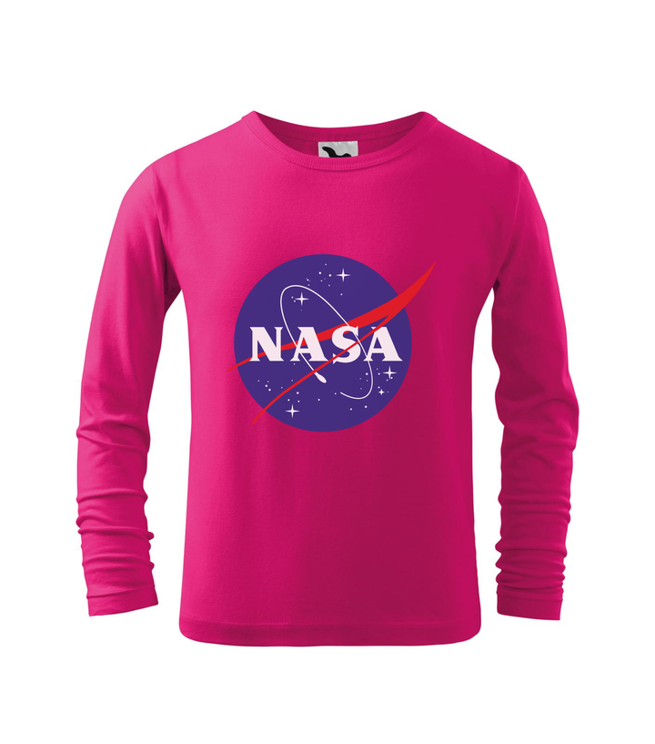 NASA logo 2 - Hosszú ujjú gyerek póló málna