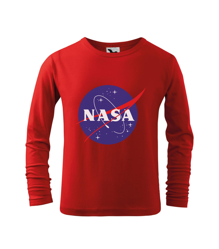 NASA logo 2 - Hosszú ujjú gyerek póló piros