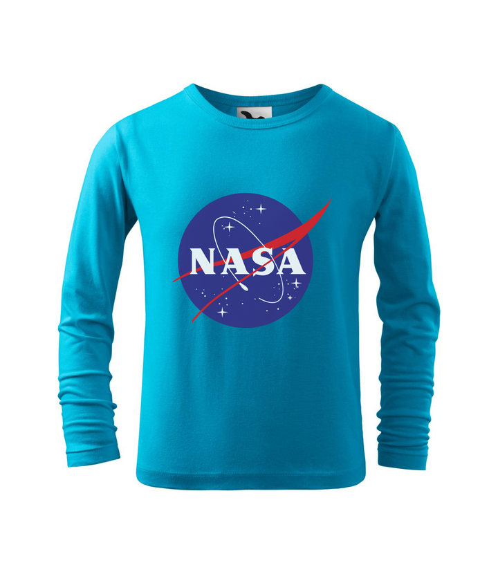 NASA logo 2 - Hosszú ujjú gyerek póló türkiz