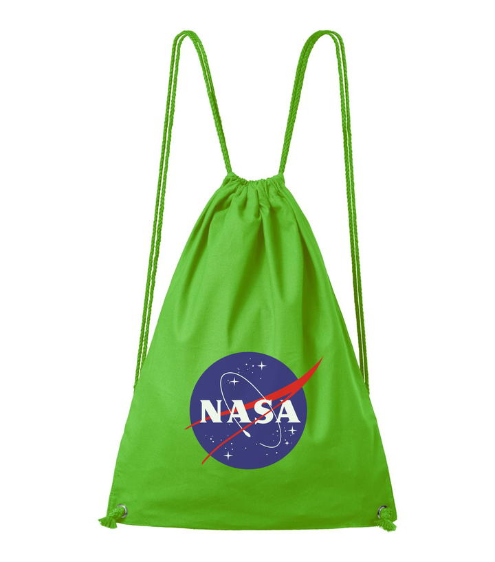 NASA logo 2 - Pamut hátizsák almazöld