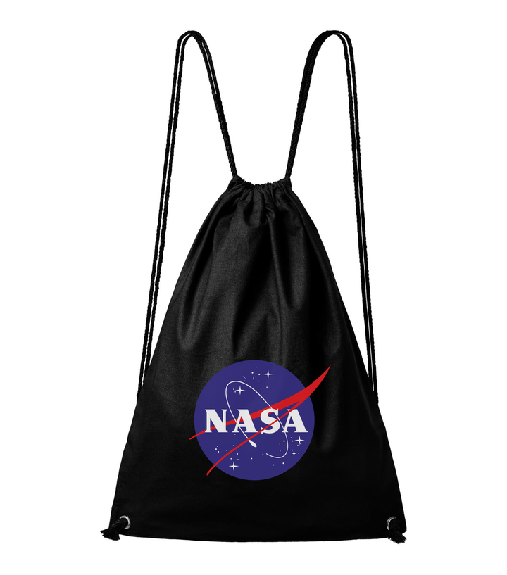 NASA logo 2 - Pamut hátizsák fekete