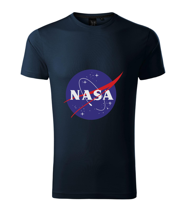 NASA logo 2 - Prémium férfi póló tengerészkék