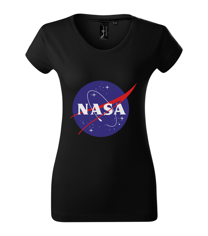 NASA logo 2 - Prémium női póló fekete
