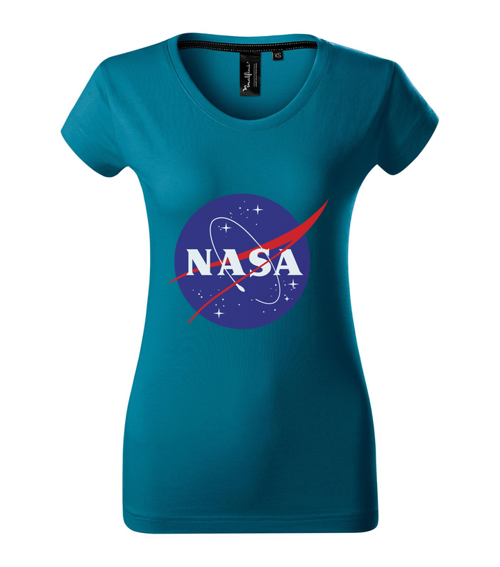 NASA logo 2 - Prémium női póló petrol kék
