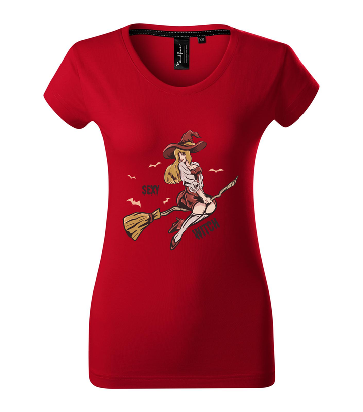 Sexy witch - Prémium női póló F1 piros
