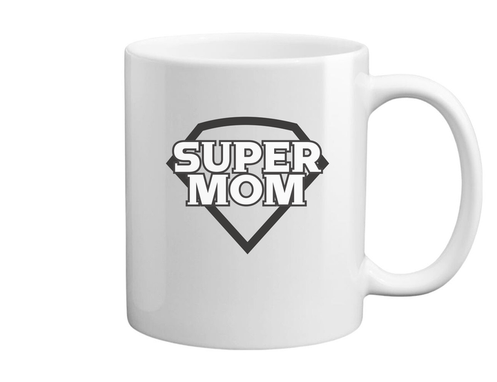 Super mom - black and white - Bögre fehér