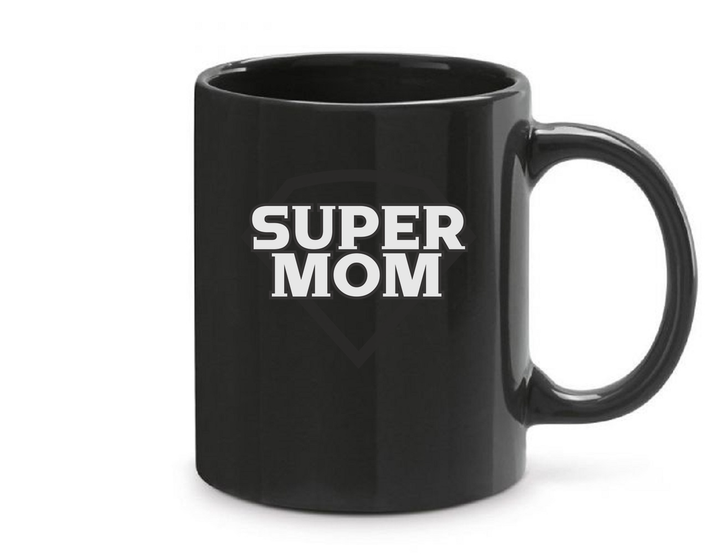 Super mom - black and white - Bögre fekete