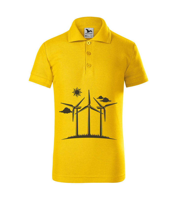Szélturbinák - Galléros gyerek póló sárga