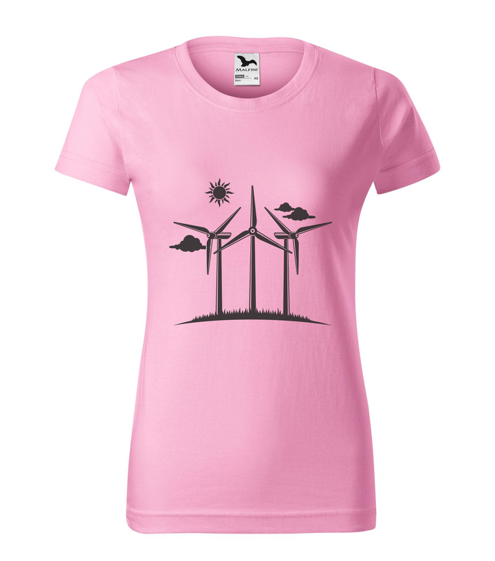 Szélturbinák - Női póló rózsaszín