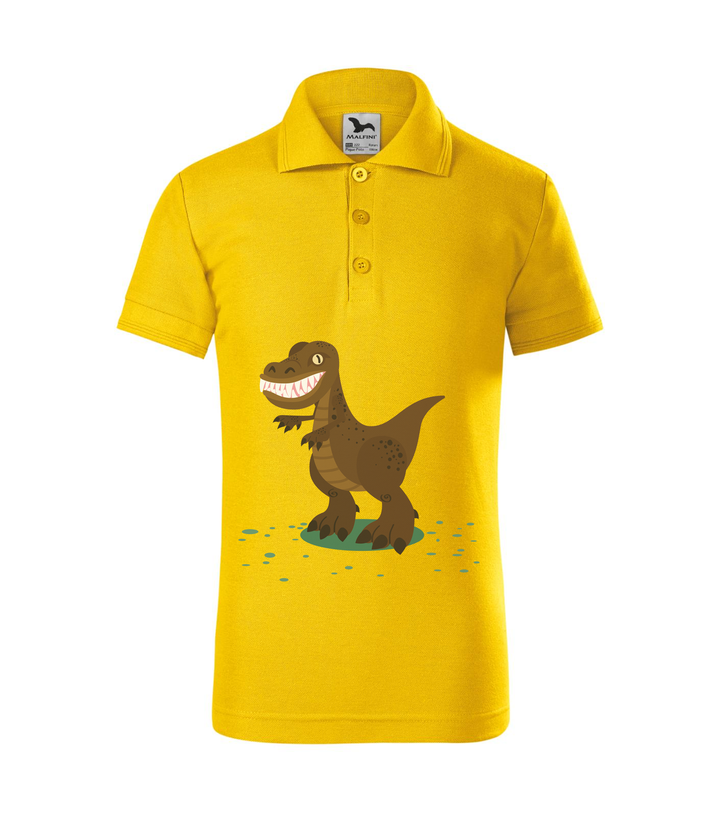 T-Rex - Galléros gyerek póló sárga
