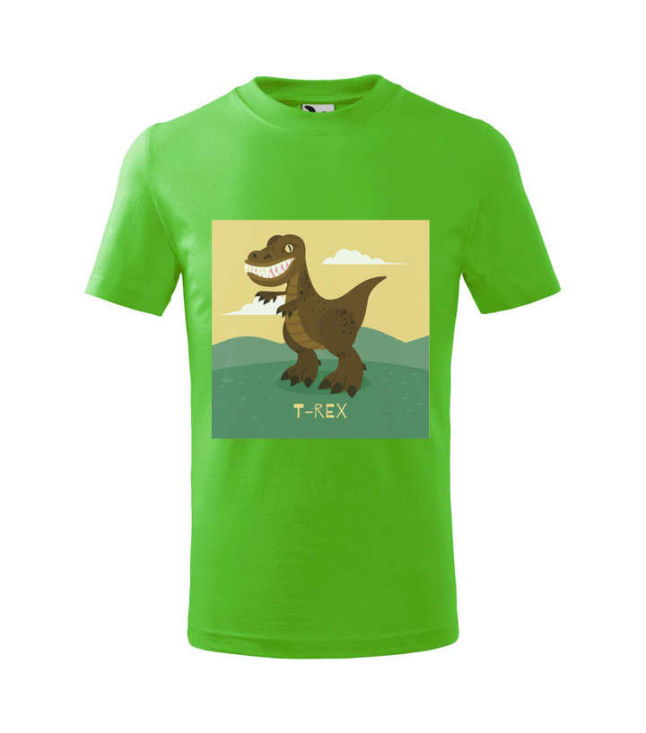 T-Rex - Gyerek póló almazöld