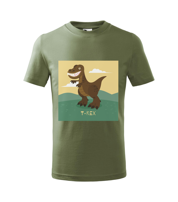 T-Rex - Gyerek póló khaki