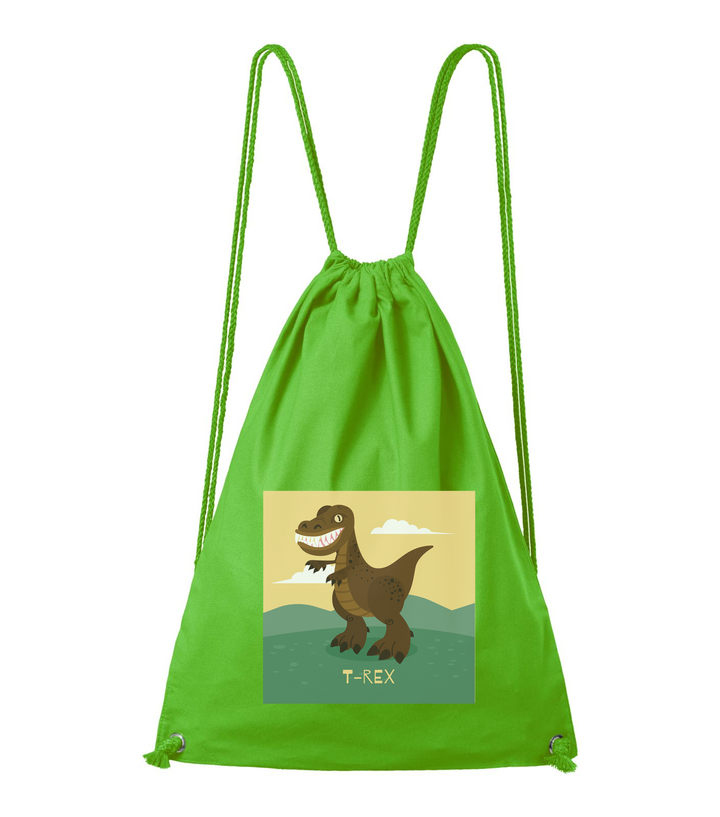 T-Rex - Pamut hátizsák almazöld