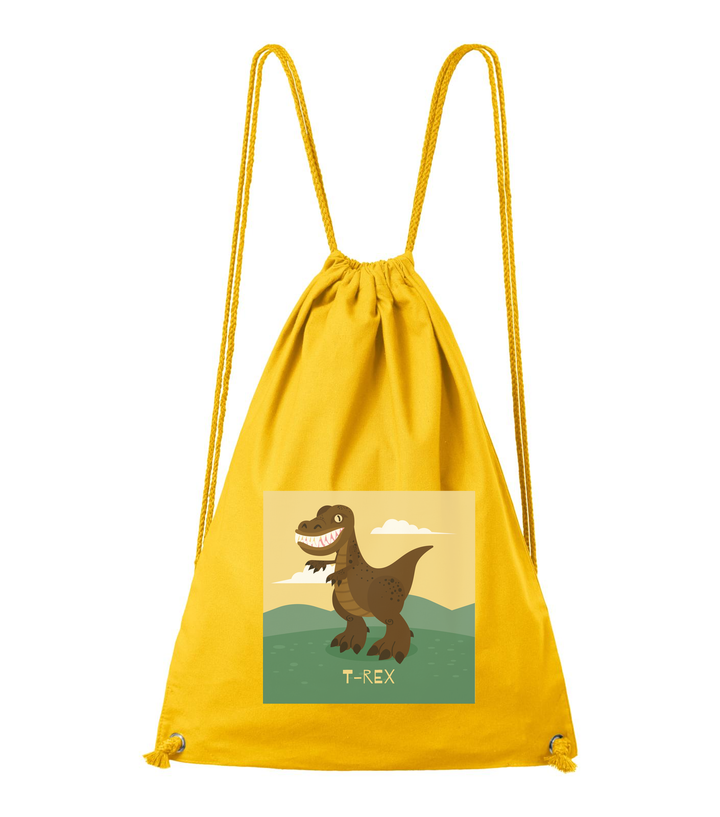 T-Rex - Pamut hátizsák sárga