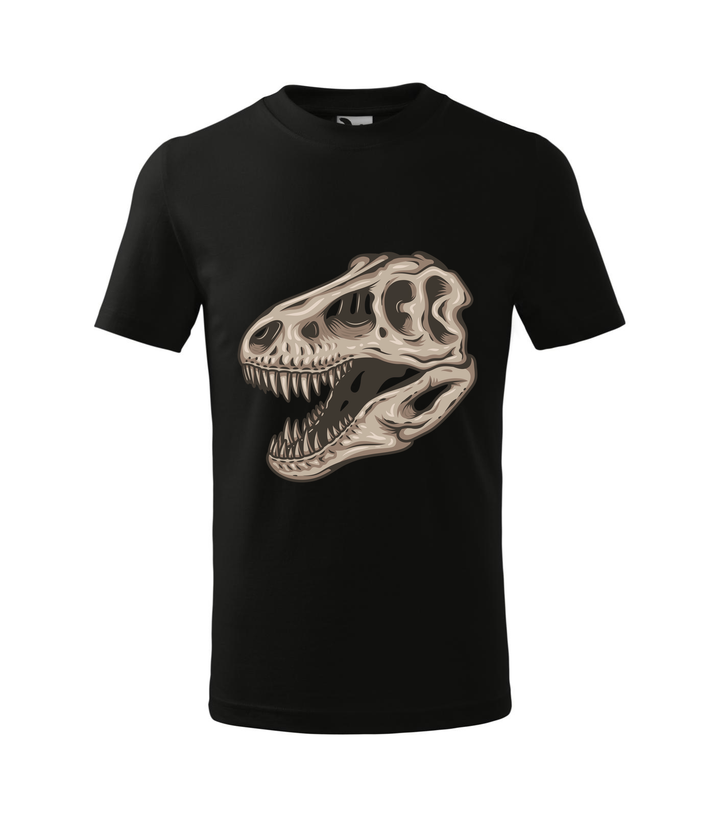 T-Rex koponya - Gyerek póló fekete
