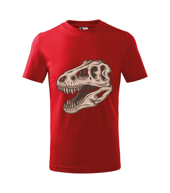 T-Rex koponya - Gyerek póló piros
