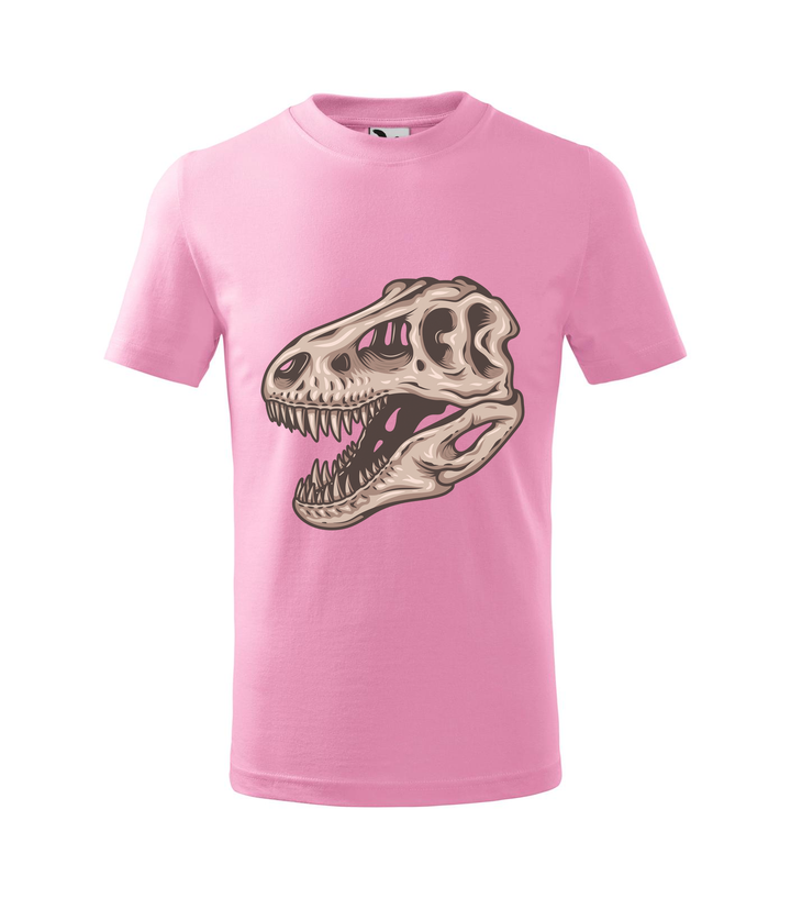 T-Rex koponya - Gyerek póló rózsaszín
