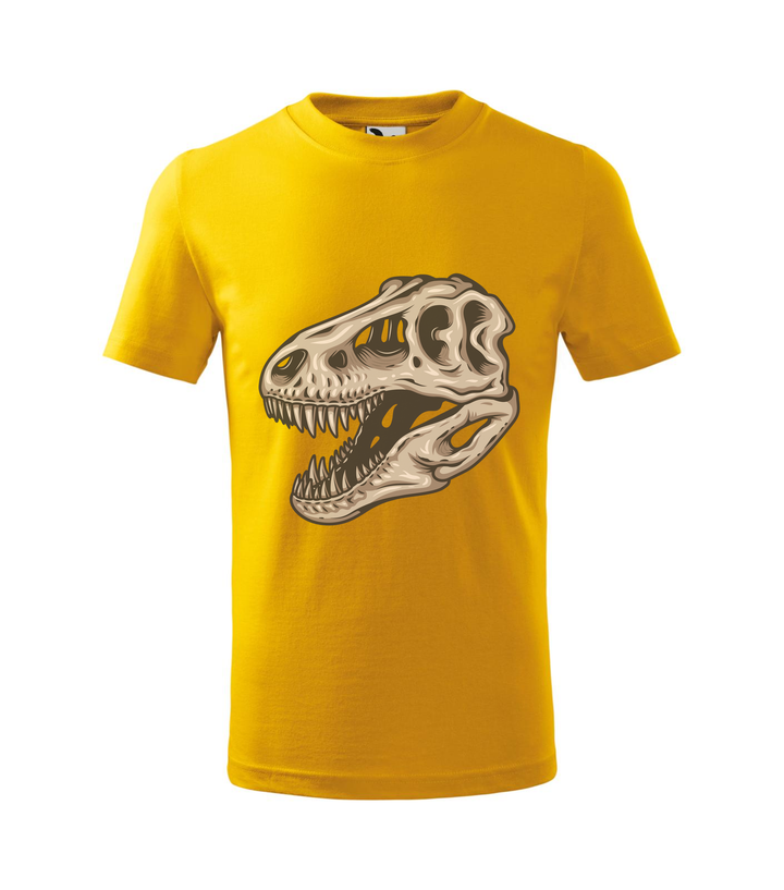 T-Rex koponya - Gyerek póló sárga