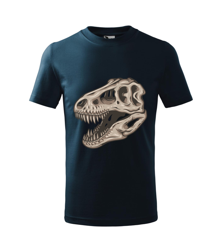 T-Rex koponya - Gyerek póló tengerészkék