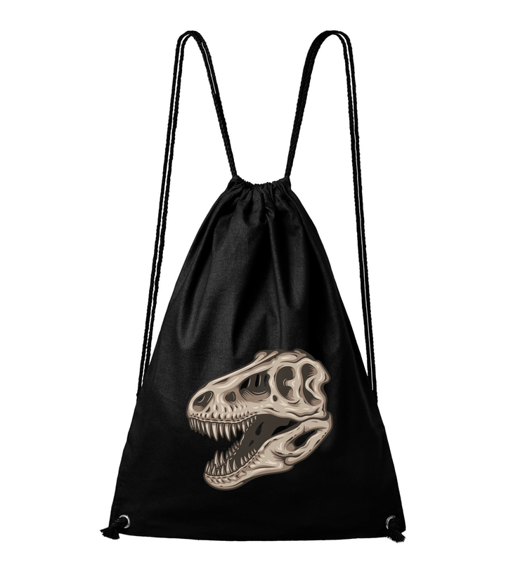 T-Rex koponya - Pamut hátizsák fekete