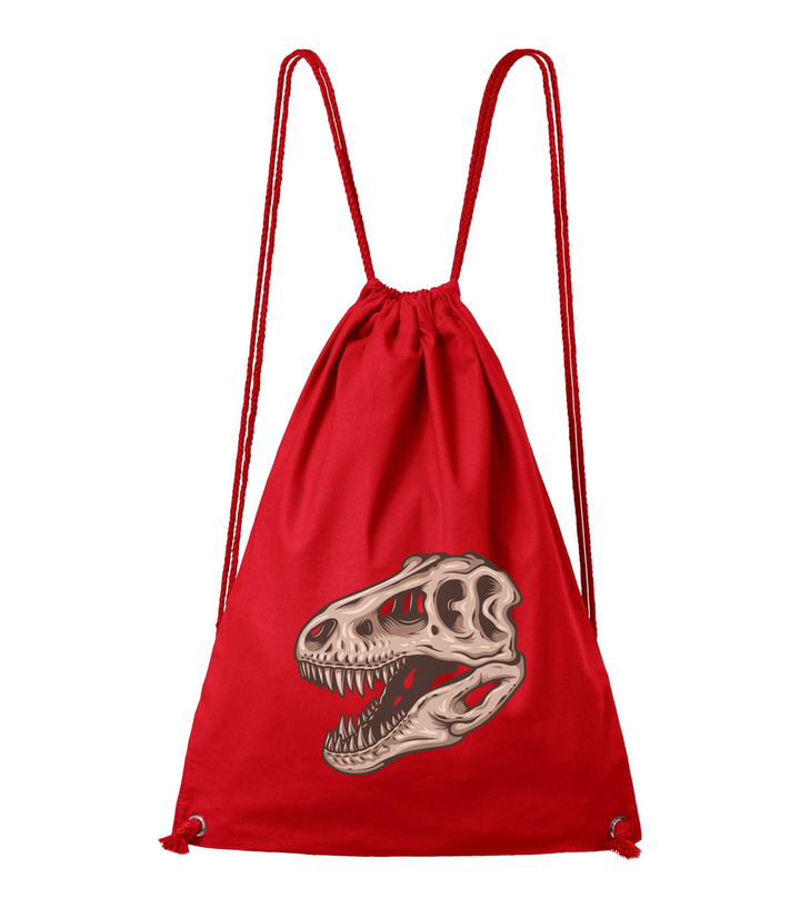 T-Rex koponya - Pamut hátizsák piros