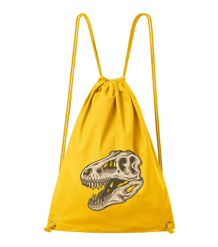 T-Rex koponya - Pamut hátizsák sárga