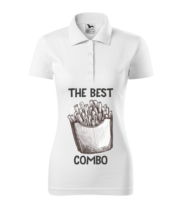 The best combo - Chips - Galléros női póló fehér