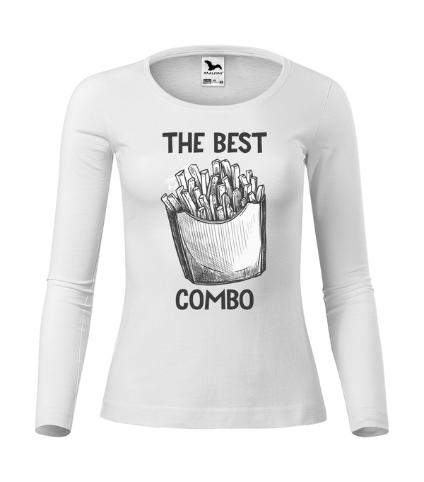 The best combo - Chips - Hosszú ujjú női póló fehér