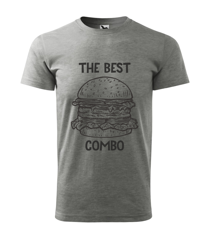 The best combo - Hamburger - Férfi póló sötétszürke