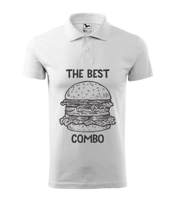 The best combo - Hamburger - Galléros férfi póló fehér