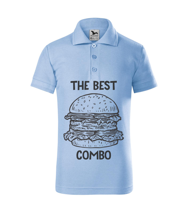 The best combo - Hamburger - Galléros gyerek póló égszínkék