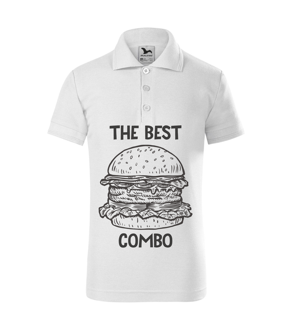 The best combo - Hamburger - Galléros gyerek póló fehér