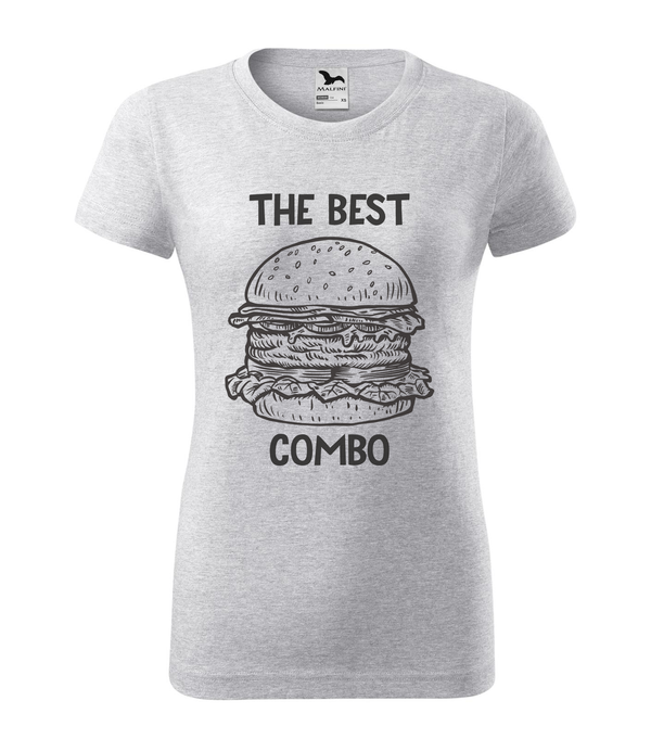 The best combo - Hamburger - Női póló világosszürke